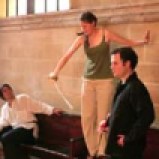 Demonstrating (Behind-the-Scenes) ("Talmeh" - 2004-2005) (Image of Celinka Serre, with Tommy Furino and Geoffrey Applebaum)